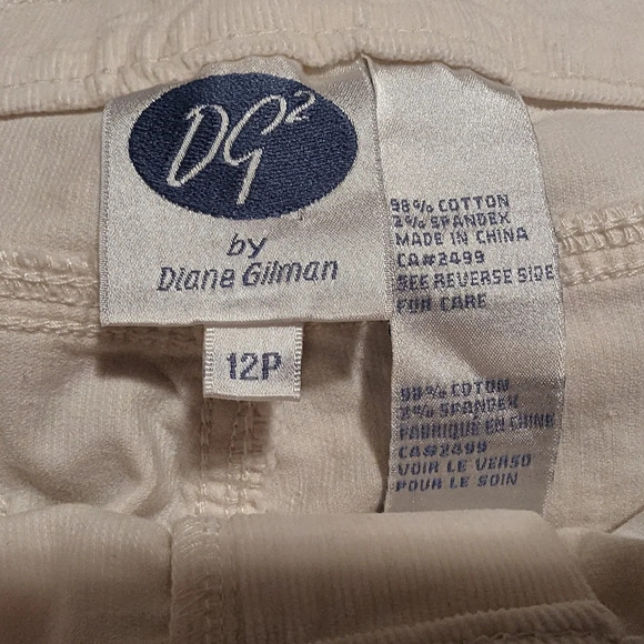 DG2 Diane Gilman White jeans Size 12petite - Picture 4 of 4